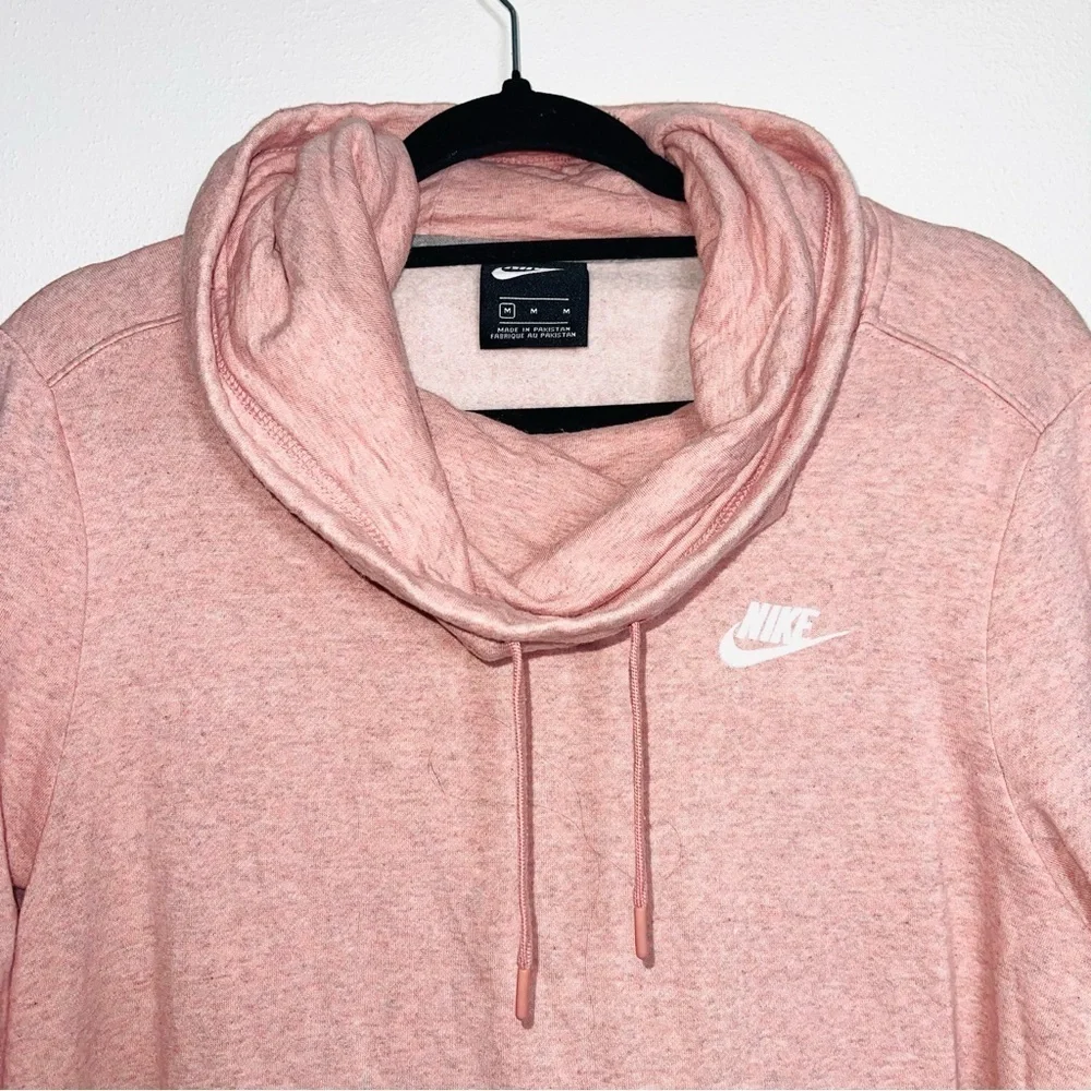 Nike Light Pink Funnel Cowl Neck Pullover Sweatshirt Medium Women’s